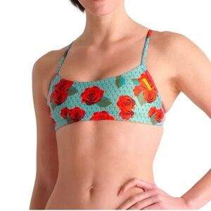 Arena Bandeau Play Bikini Top in martinica multi mix & match
